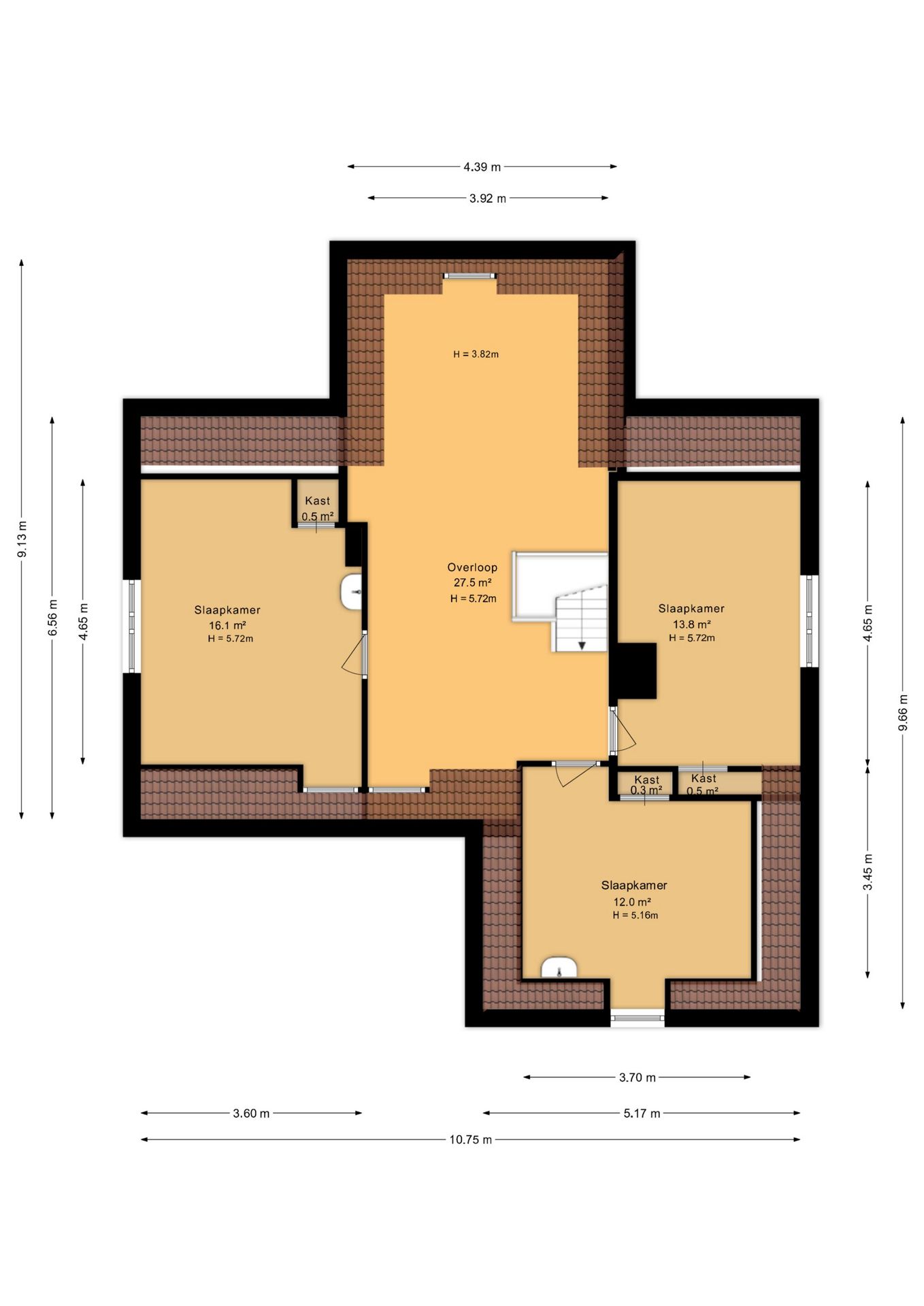 Plattegrond Tweede verdieping